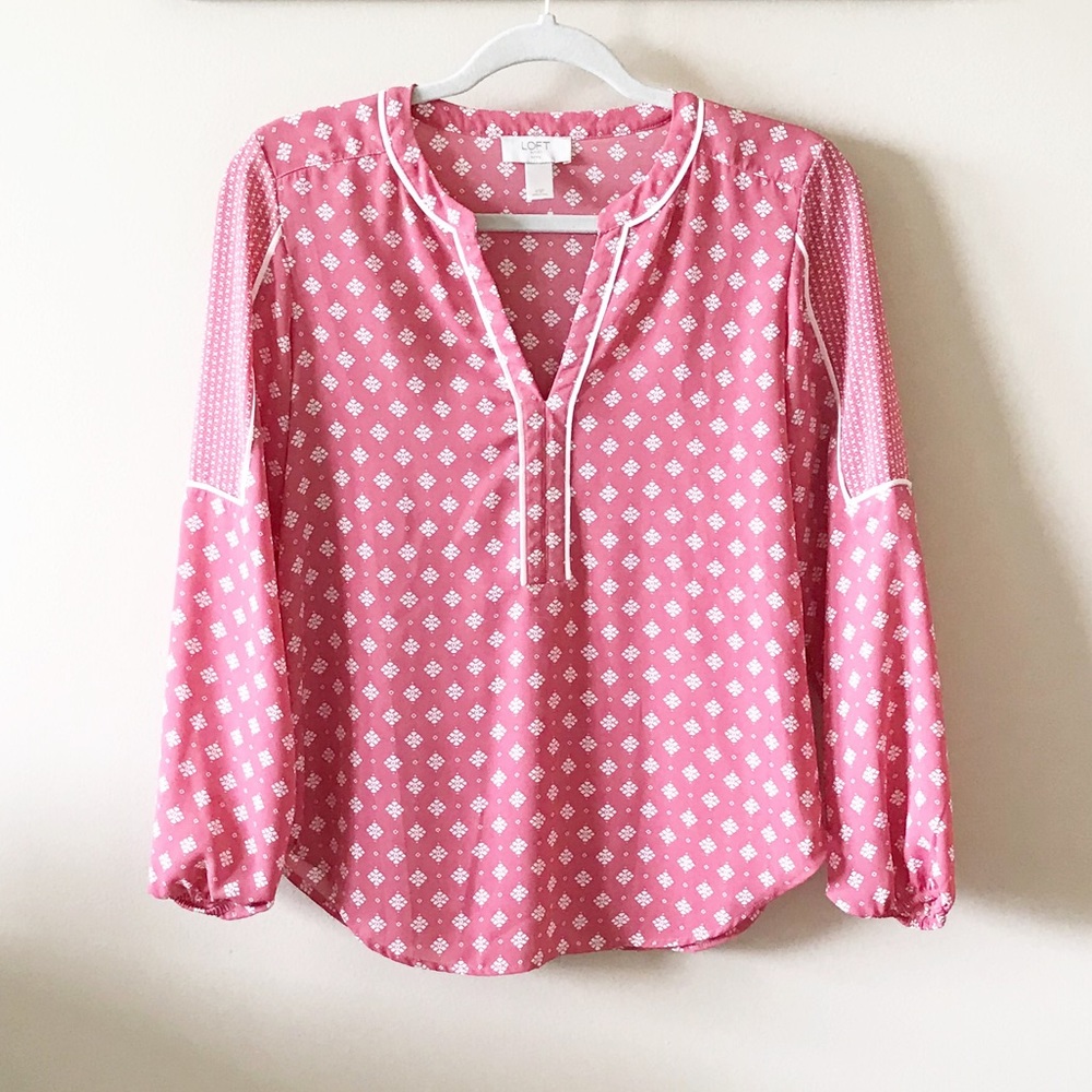 Pink and White Loft Blouse // XSP